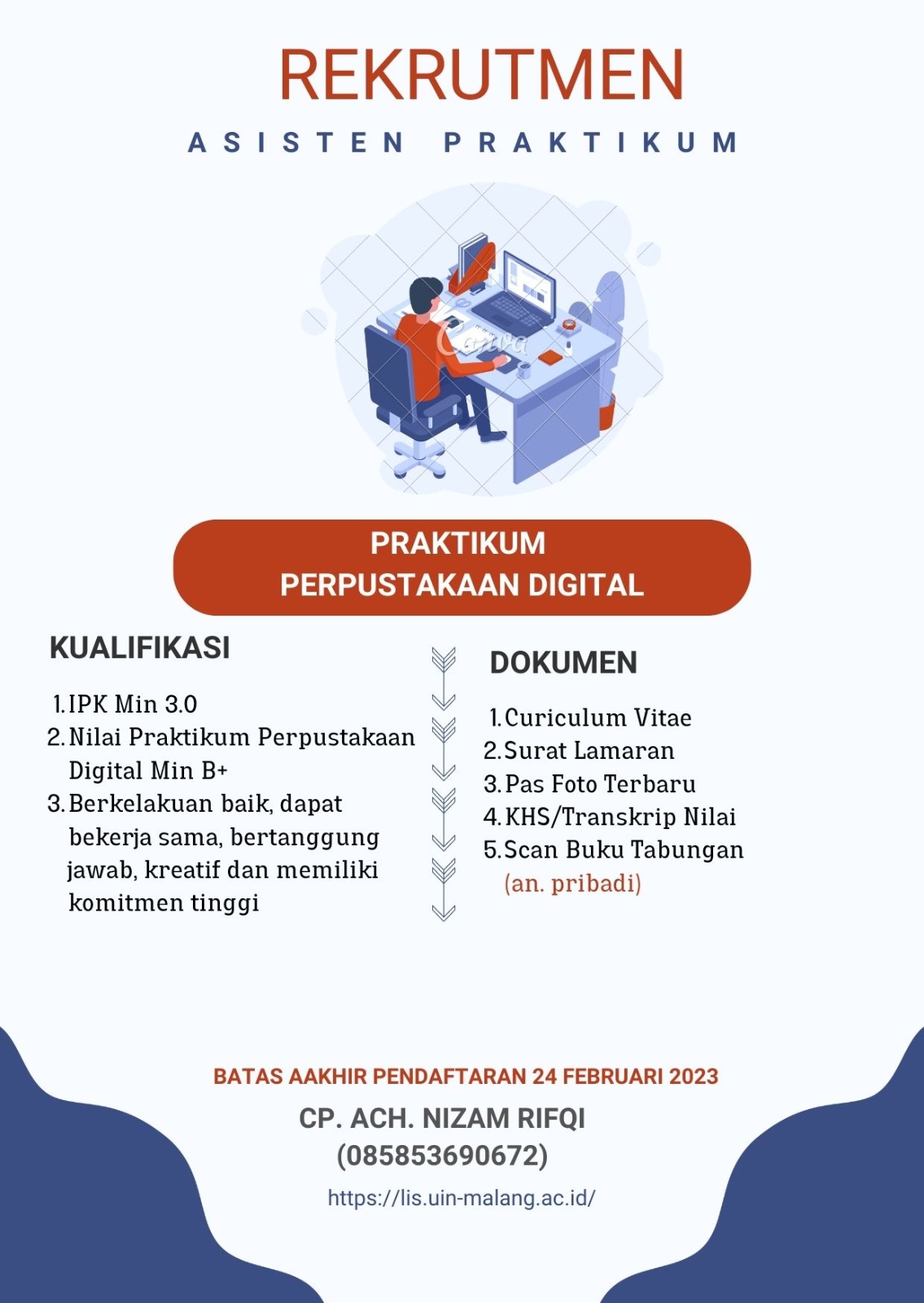 Rekrutmen Asisten Praktikum PII Genap 2022/2023 – Program Studi LIS